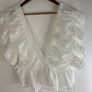 Favlux white blouse never worn size small